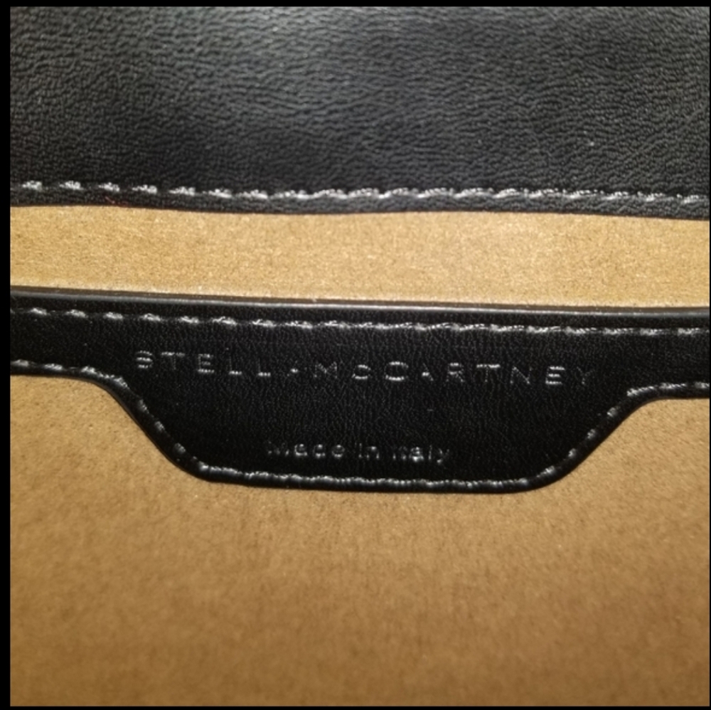 Stella McCartney Black and Gold Star Flap Snap Crossbody Bag - Picture 13 of 13